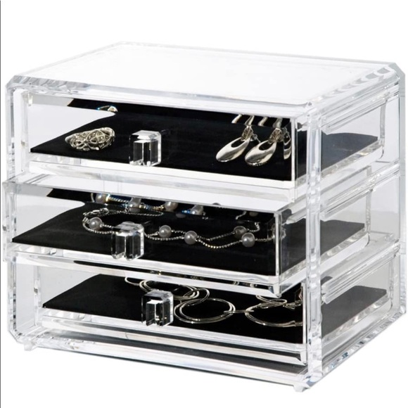 Acrylic Jewelry Chest with Three Drawers - Picture 2 of 4